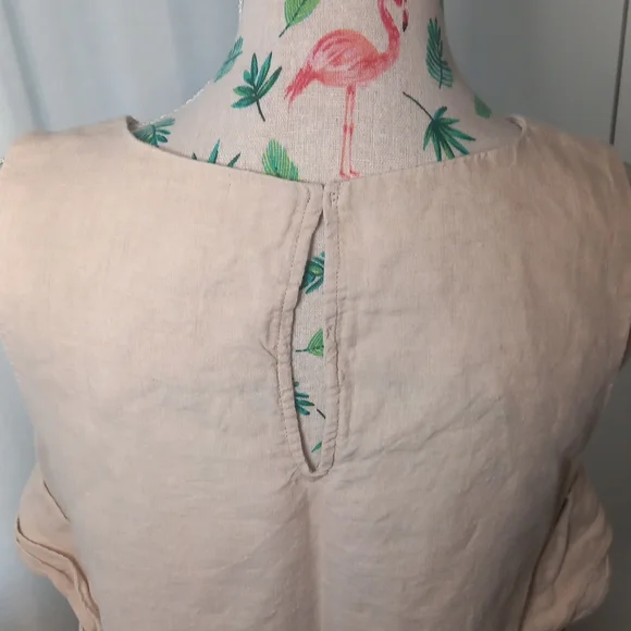 Country Road linen sleeveless top with ruffles (10) - Picture 4 of 5